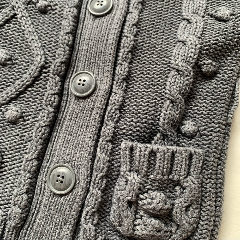 Stella McCartney for Gap Gray Cable Knit Cardigan Size 3 - Picture 4 of 8